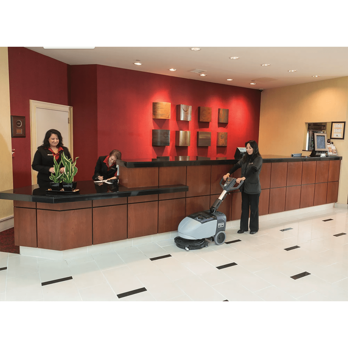 Nilfisk Advance SC351 Walk Behind Micro Floor Scrubber - Lifestyle 2