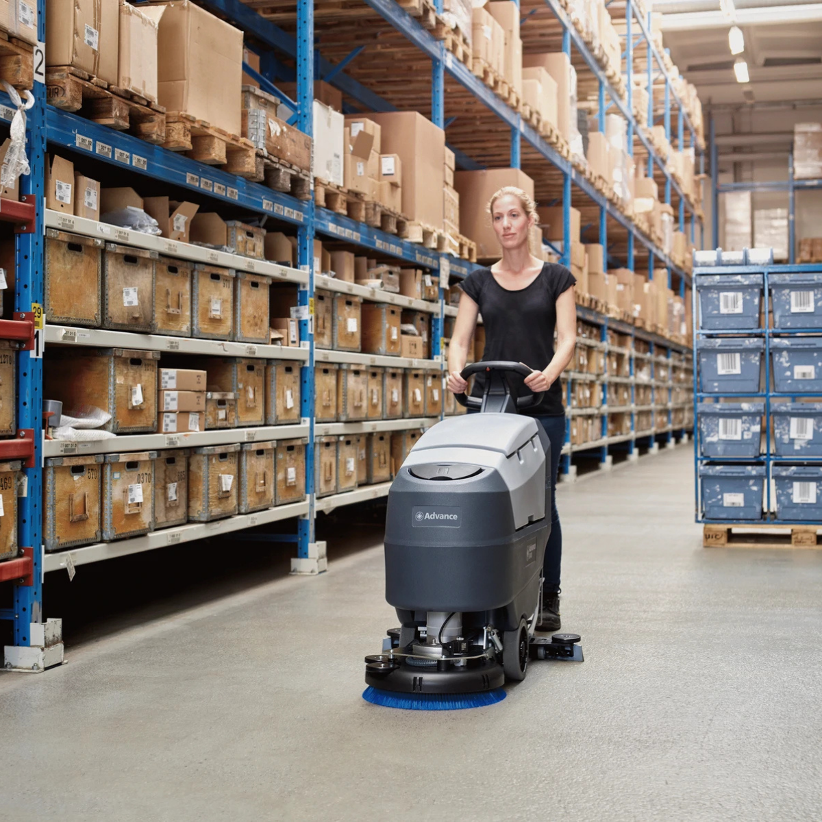 Nilfisk Advance SC401 17B Battery Operated Automatic Walk Behind Floor Scrubber - Lifestyle 2