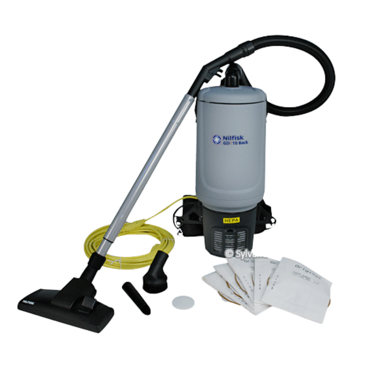 Nilfisk GD10 Industrial HEPA Back Vacuum Accessories View