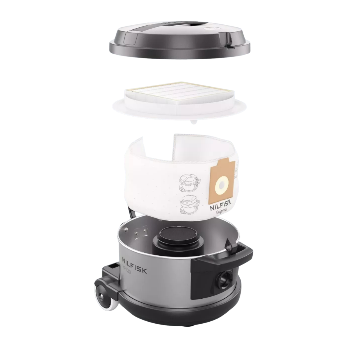 Nilfisk GD930 Pro Canister Industrial Vacuum - Expanded View