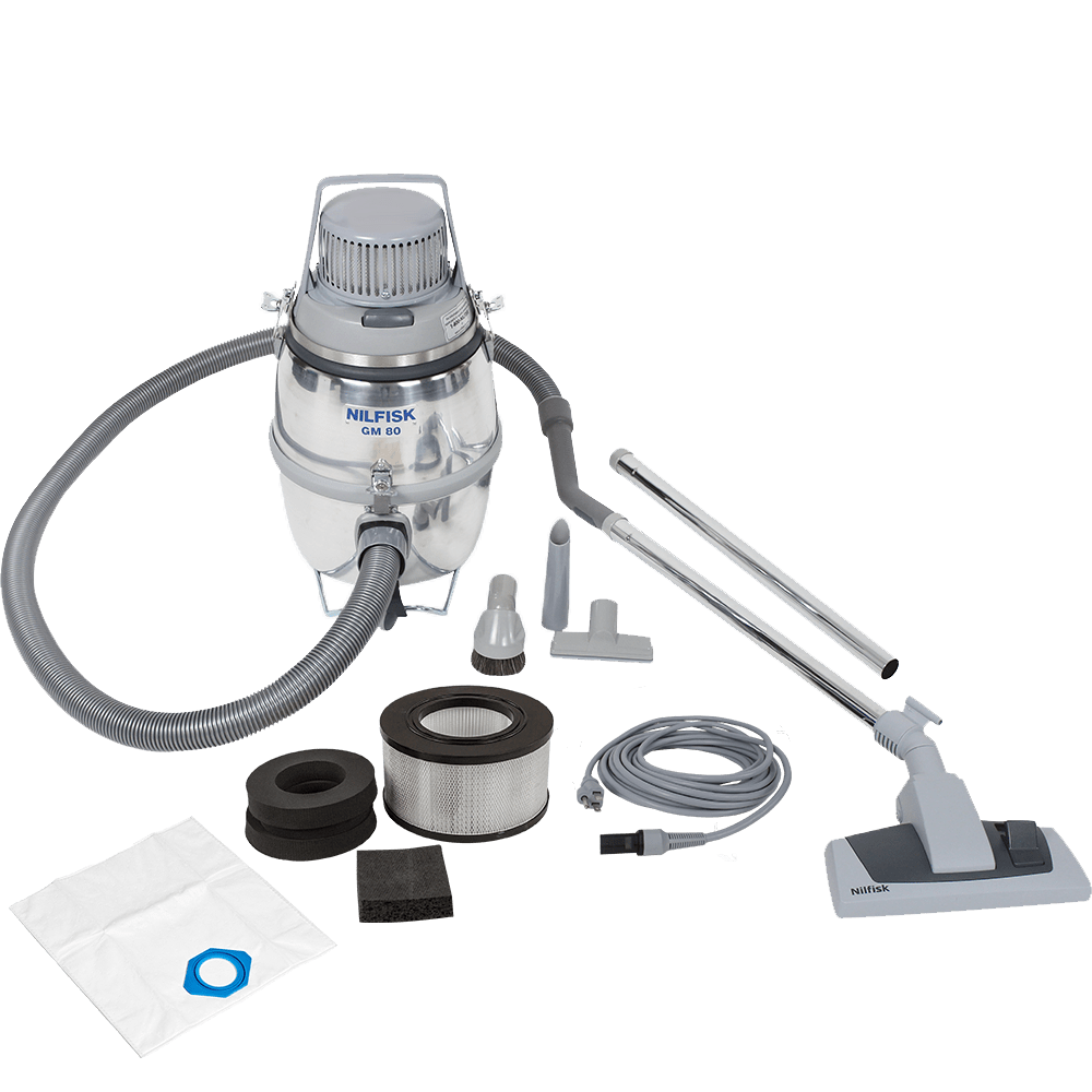 Nilfisk GM-80 Light Industrial HEPA Vacuum Cleaner - All Included Tools Accessories