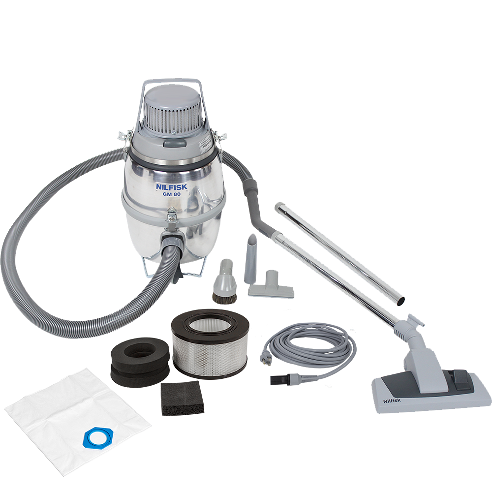 Nilfisk GM-80 Light Industrial HEPA Vacuum Cleaner - All Included Tools Accessories