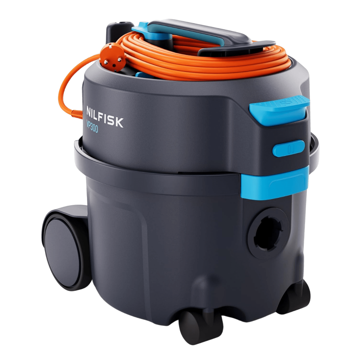 Nilfisk VP300 Canister Industrial HEPA Vacuum - Angle 1