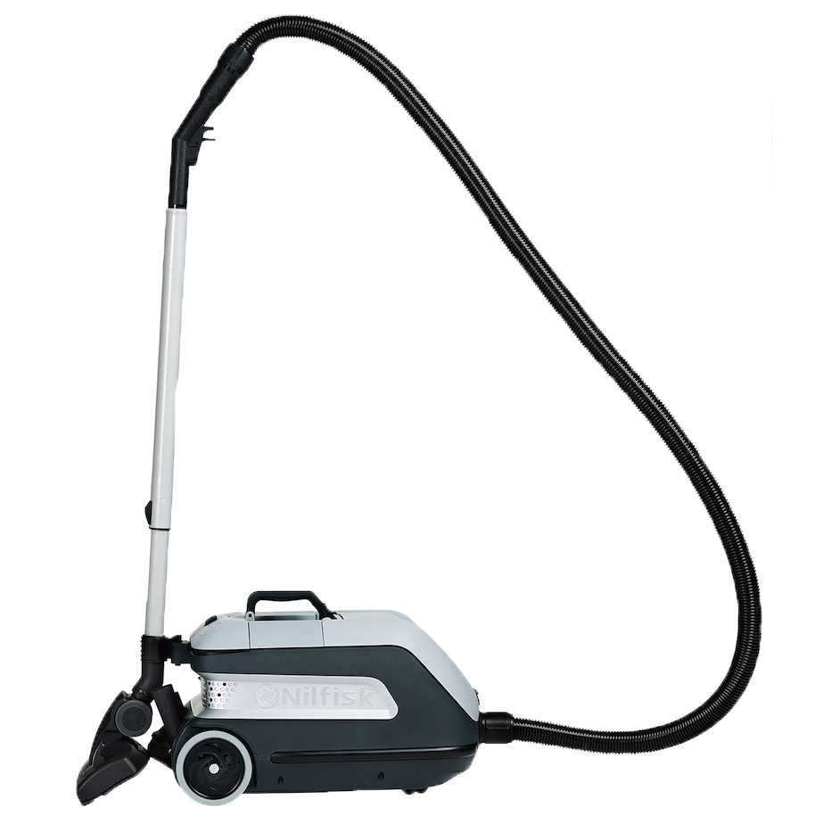 Nilfisk Industrial Canister Vacuum Cleaner for Allergens, Dust, Mold, Asbestos - Side View
