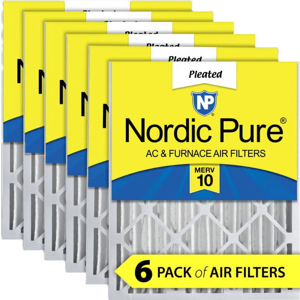 Nordic Pure MERV 10 4-in. Pleated Furnace Filters - 6-Pack