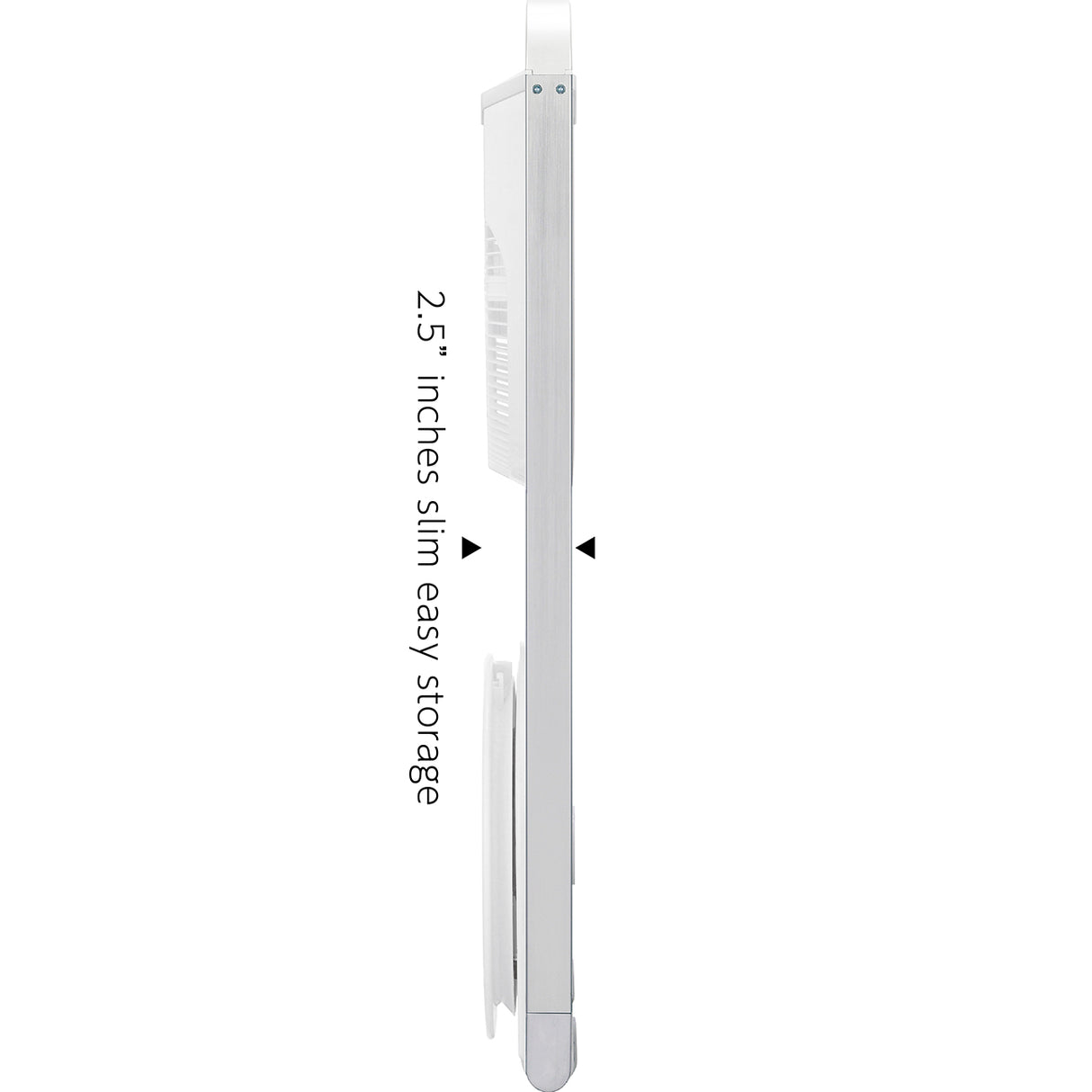 Objecto FLOW F1 Foldable Fan - Measures just 2.5 inches wide for easy storage.