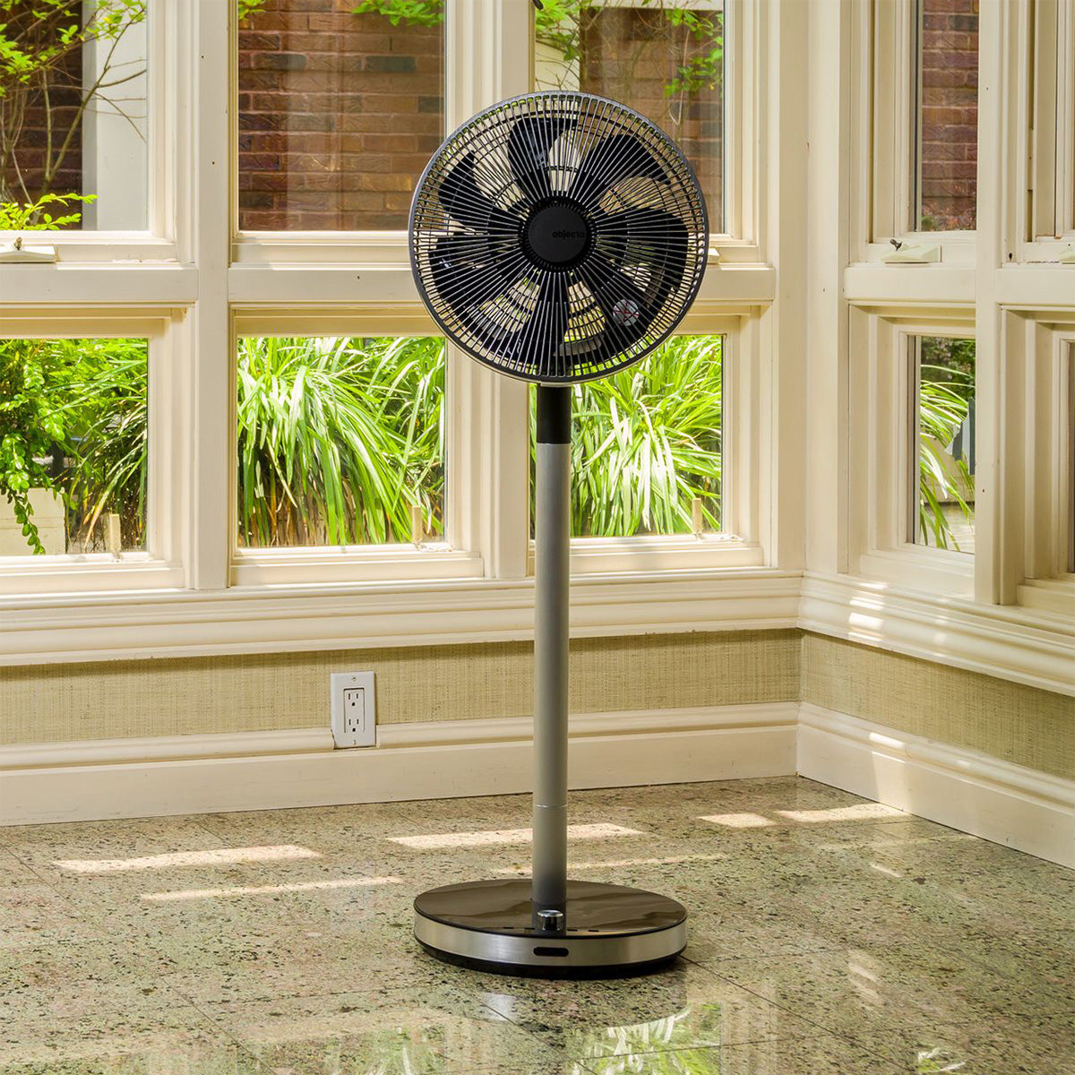 Objecto FLOW F5 Pedestal Fan - Black in Sunroom