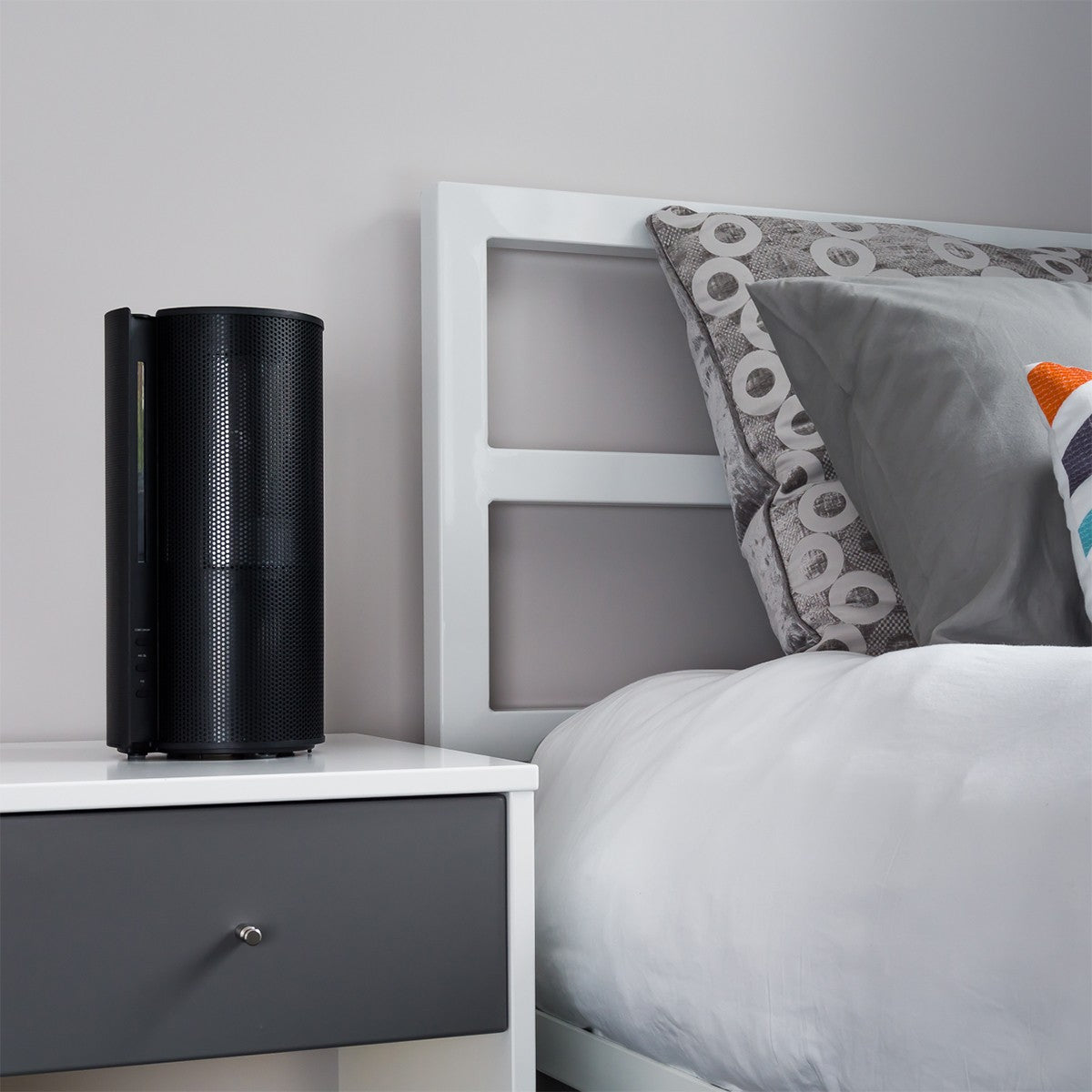 Objecto H5 Spiral Hybrid Humidifier - Black in Bedroom