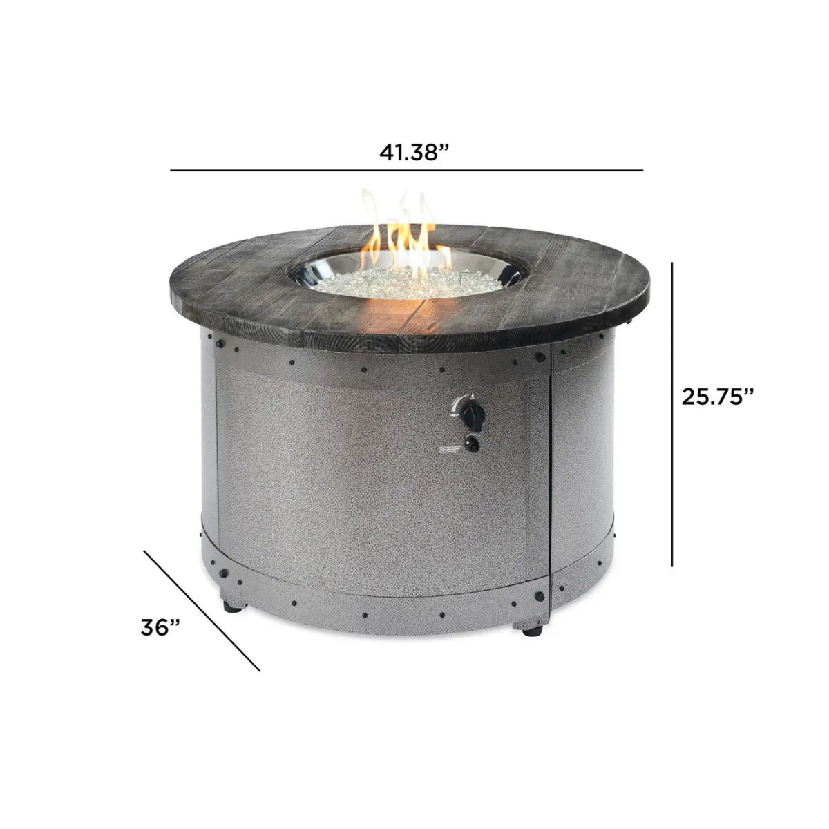 Outdoor Greatroom Edison Fire Table - Dimensions
