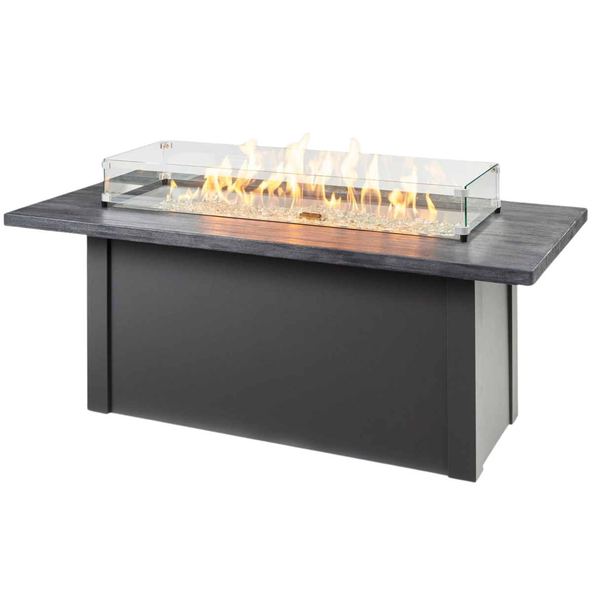 Outdoor Greatroom Havenwood with Carbon Grey Everblend Top Fire Table Grey - Glass