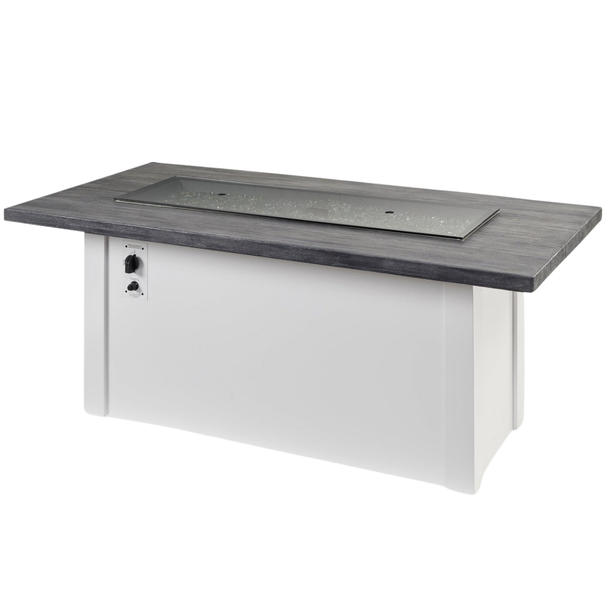 Outdoor Greatroom Havenwood with Carbon Grey Everblend Top Fire Table White - Cover