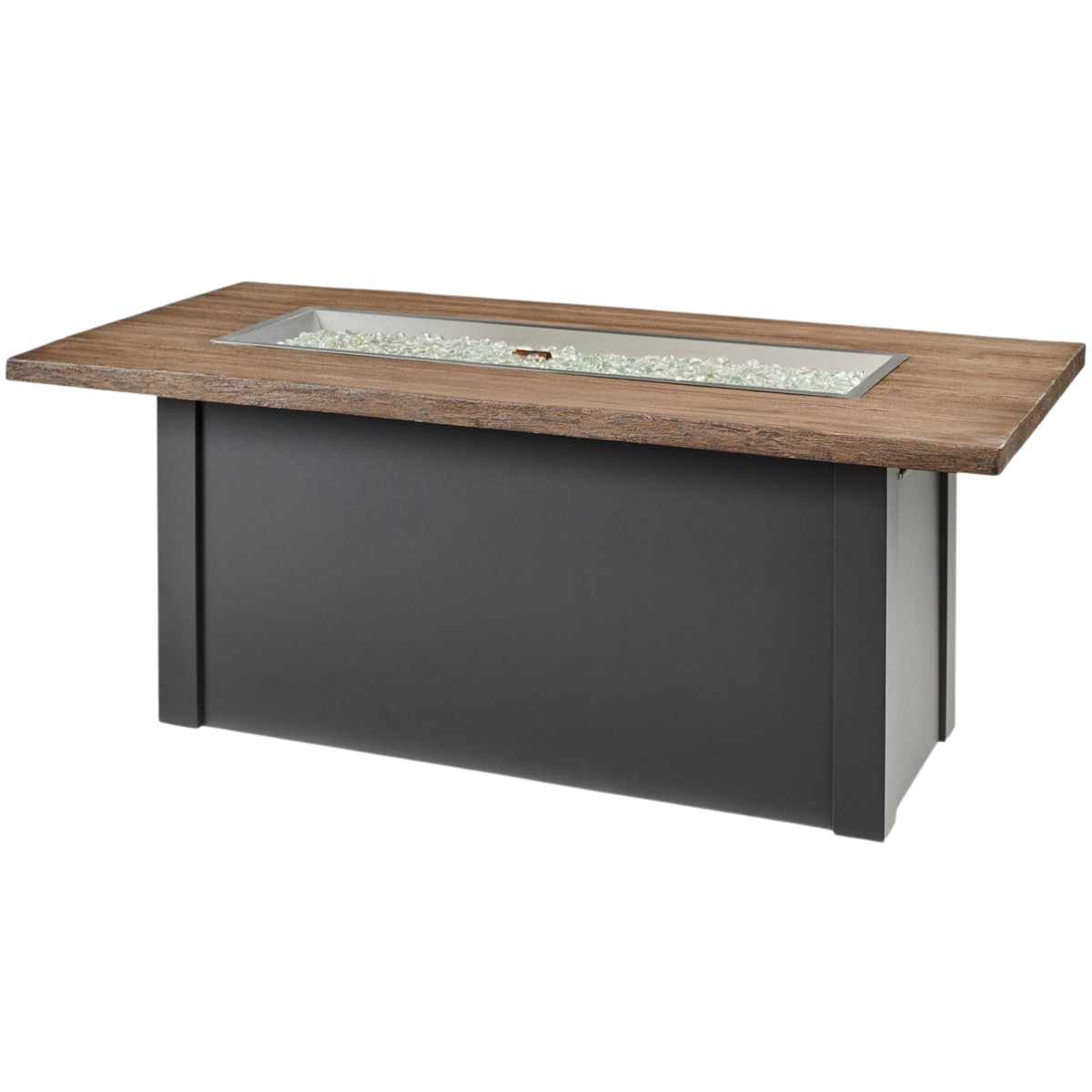 Outdoor Greatroom Havenwood with Driftwood Everblend Top Fire Table Grey - Open
