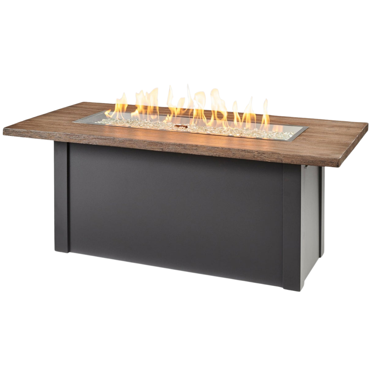 Outdoor Greatroom Havenwood with Driftwood Everblend Top Fire Table - Grey