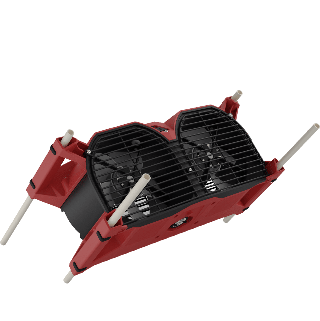 Phoenix Focus II Dual Axial Air Mover - Angle - Red