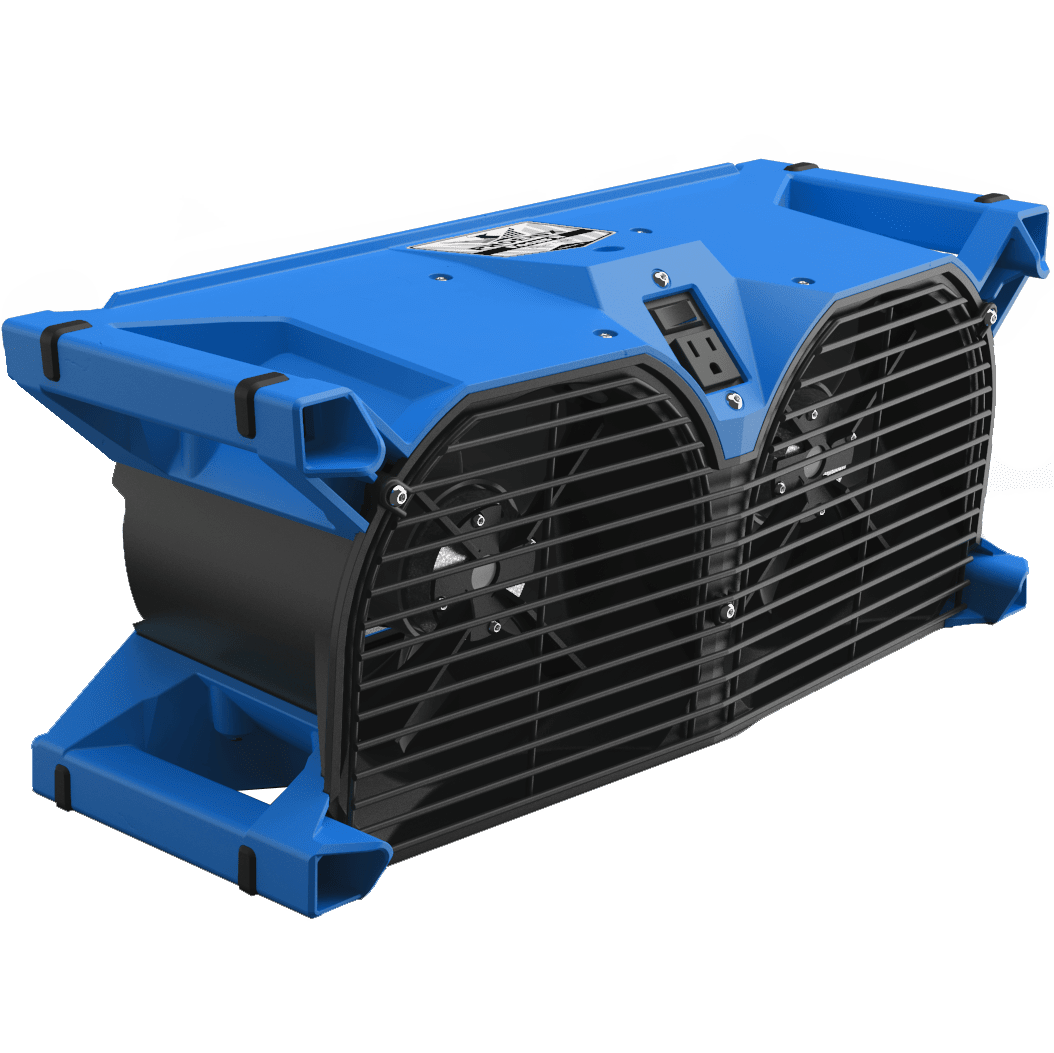 Phoenix Focus II Dual Axial Air Mover - blue