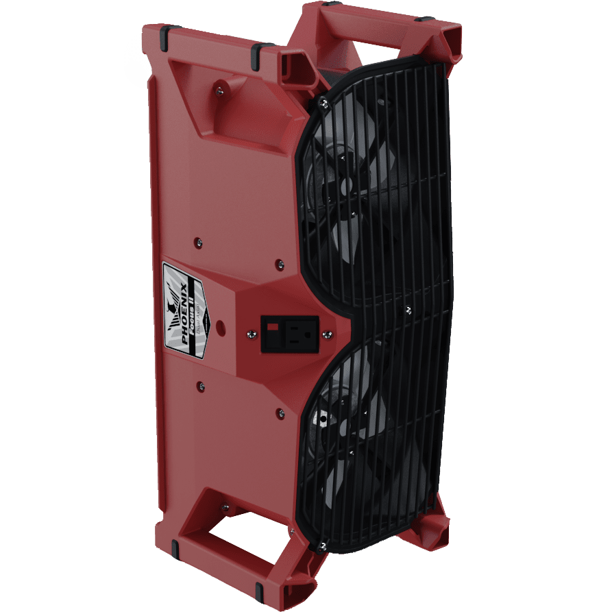 Phoenix Focus II Dual Axial Air Mover - Side - Red