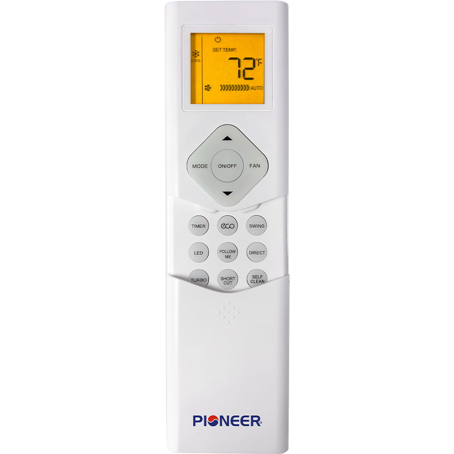 Pioneer 18,000 BTU 230V Mini Split Heat Pump - Remote Control