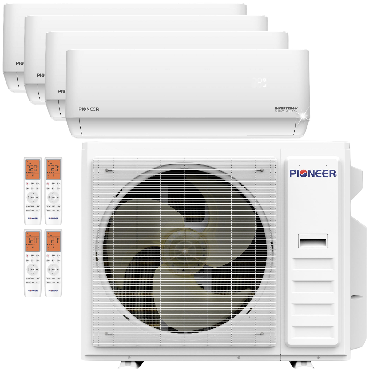 Pioneer 36,000 BTU Quad-Zone Quantum Ultra Mini Split Heat Pump 9k+9k+9k+9k - Main