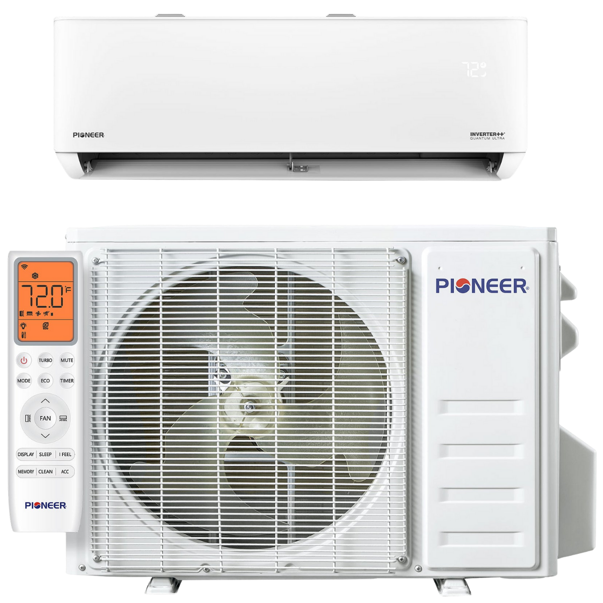 Pioneer 9k-12k BTU Quantum Ultra High-Wall Ductless Mini Split - without Lineset