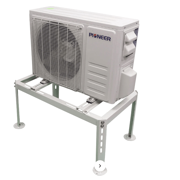 Pioneer Floor Stand Bracket for Mini-Split Condenser Units - with Condenser
