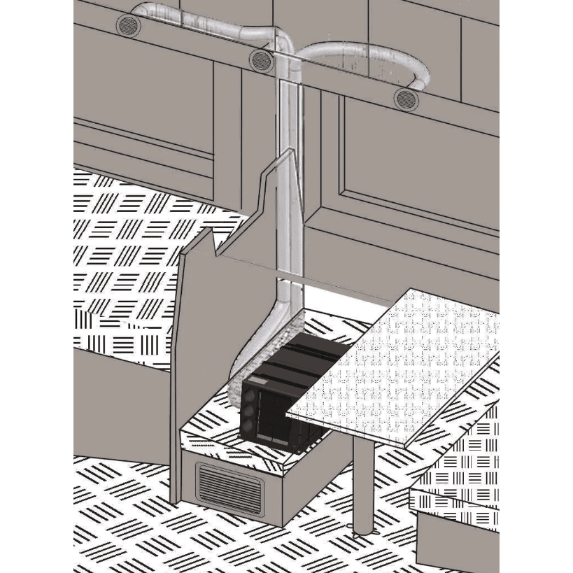 Pioneer 10,000 BTU 115V Under Bench RV Inverter Air Conditioner w/ Heat Pump - Graphic