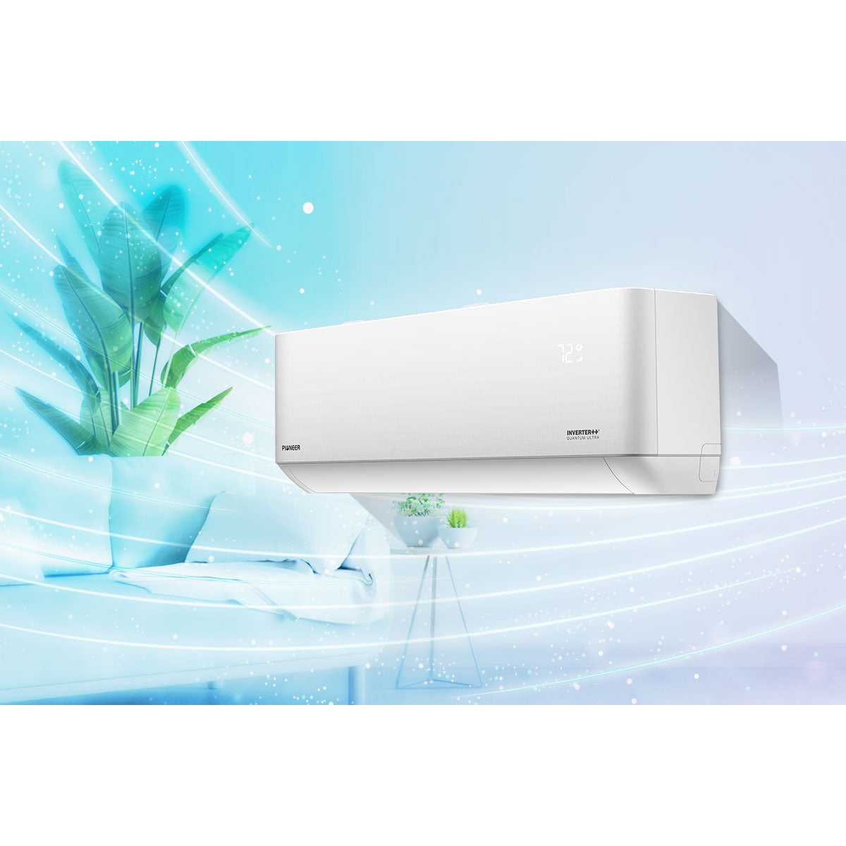 Pioneer Quantum Ultra High-Wall Series Ductless Mini Split - Lifestyle