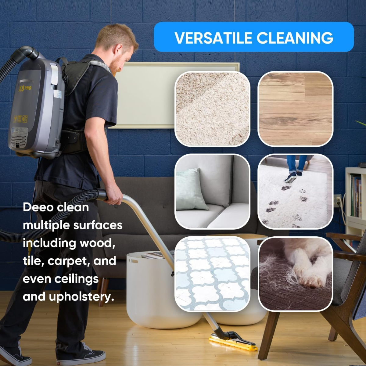 Prolux Backpack Commercial Vacuum X8 Pro 8 Qt. - Infographic 2