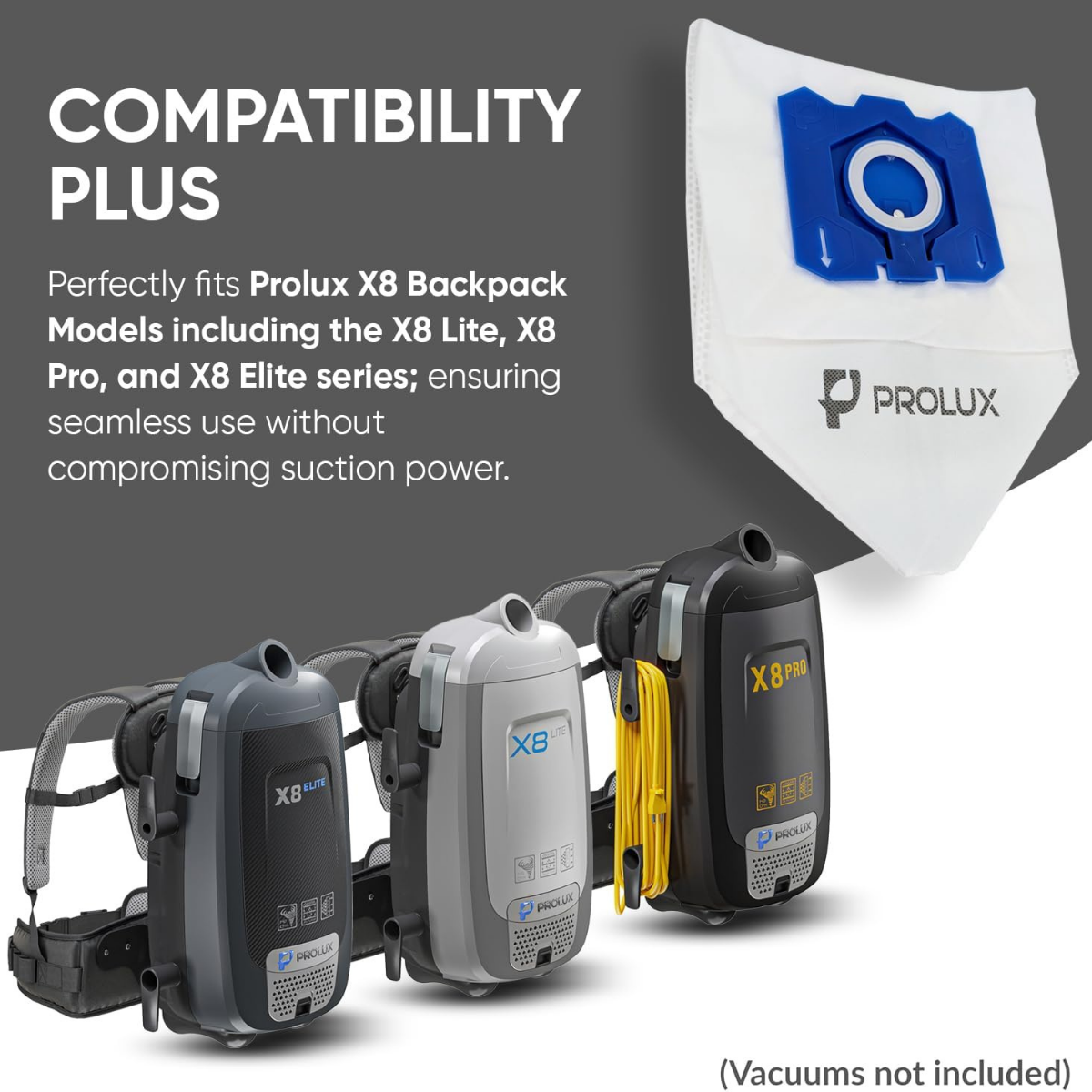 Prolux HEPA Bags for X8 Backpack Vacuum 10 Pack - Infographic 2