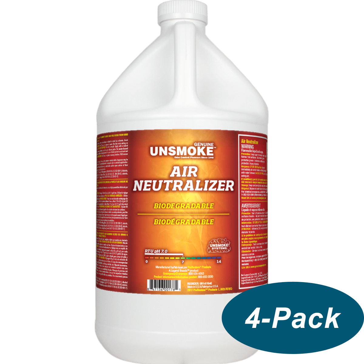 ProRestore Unsmoke Air Neutralizer - 1 Gal - Case of 4