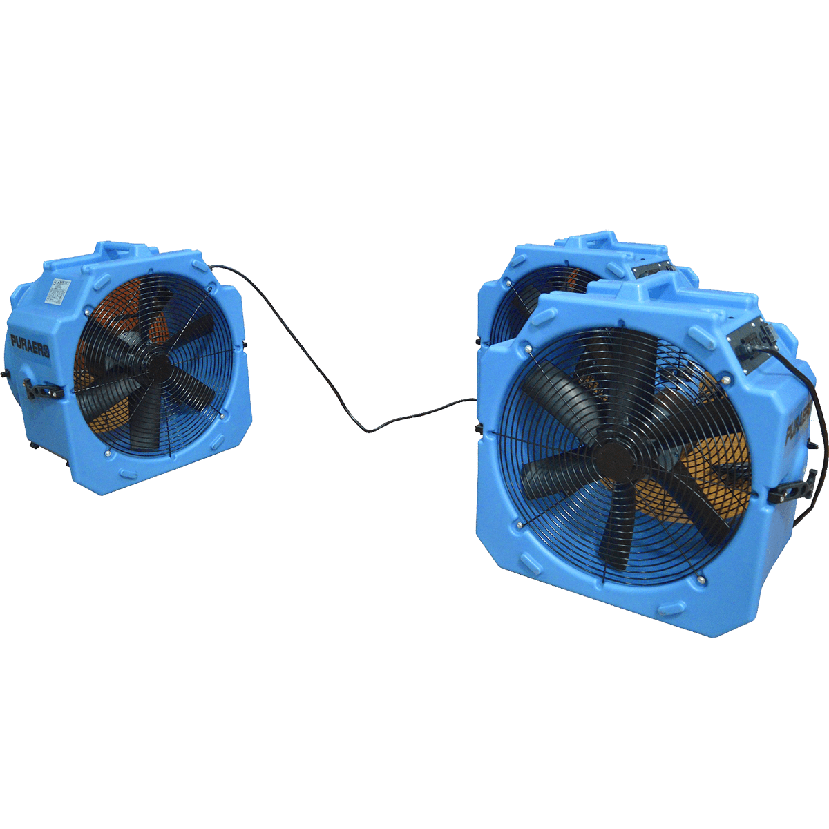 Puraero 1/4 HP 4000 CFM 2.7A Pro Axial Fan - Daisy Chain