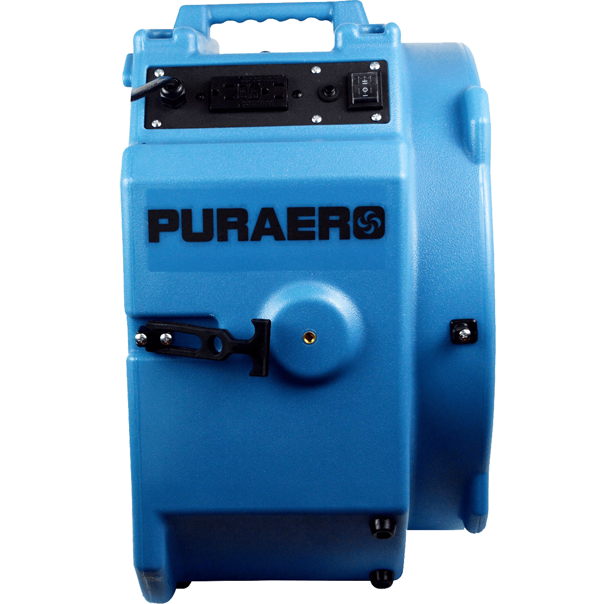 Puraero 1/4 HP 4000 CFM 2.7A Pro Axial Fan - Left Side