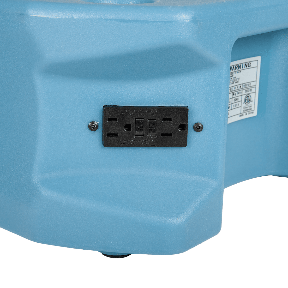 Puraero 1/4 HP 1100 CFM 2.51A Low Profile Air Mover - Blue - Outlet