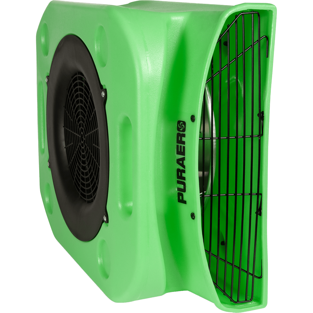 Puraero 1/4 HP 1100 CFM 2.51A Low Profile Air Mover - Green - Stacking