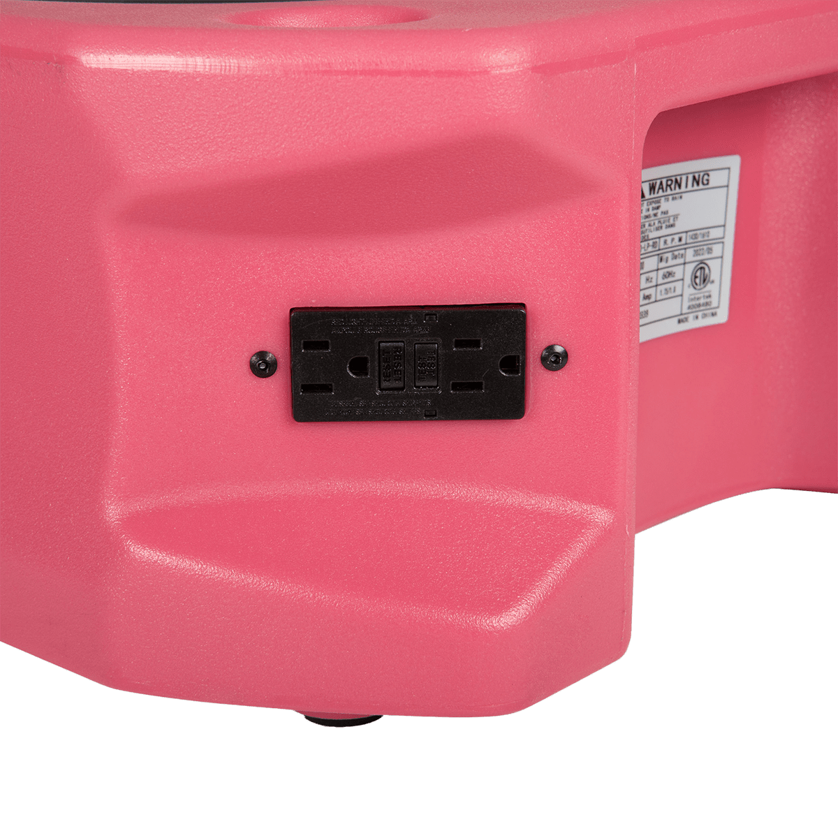 Puraero 1/4 HP 1100 CFM 2.51A Low Profile Air Mover - Red - Outlet