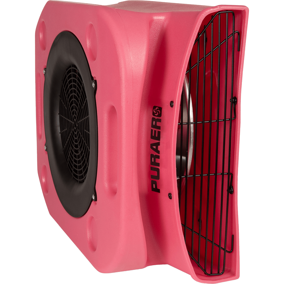 Puraero 1/4 HP 1100 CFM 2.51A Low Profile Air Mover - Red - Stacking