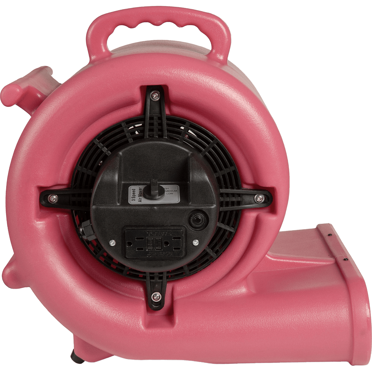 PURAERO 1/3 HP 2.44A Air Mover - Red - Right Side