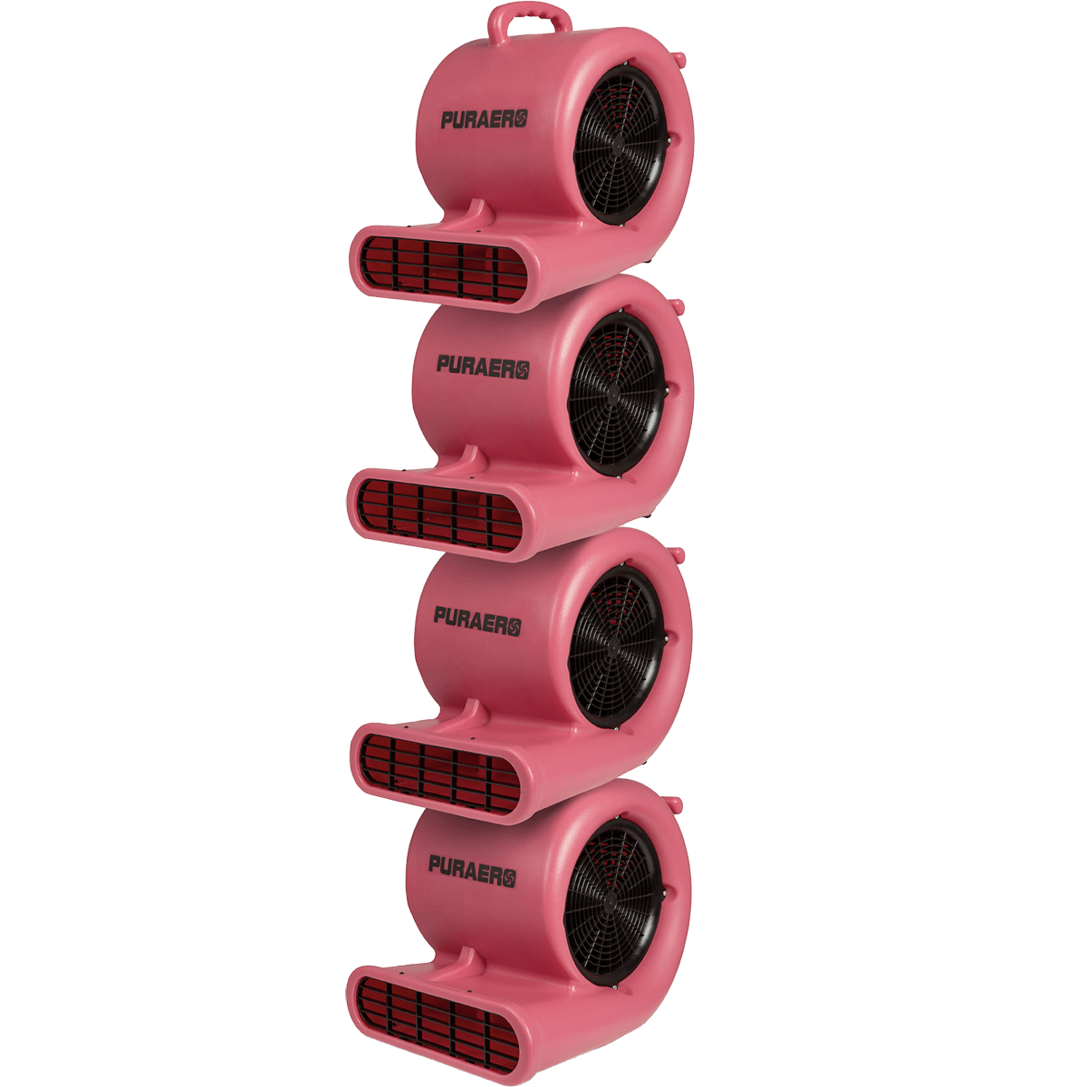 PURAERO 1/3 HP 2.44A Air Mover - Red - Stackable