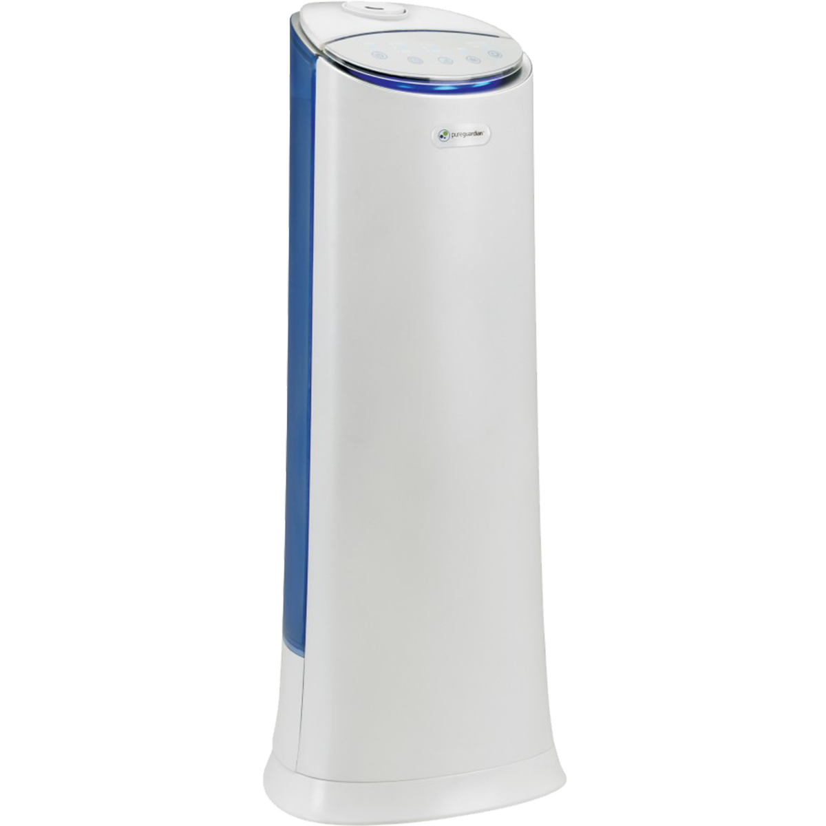 PureGuardian 100-Hour Ultrasonic Cool Mist Tower Humidifier w/ Aroma Tray - Top right angle