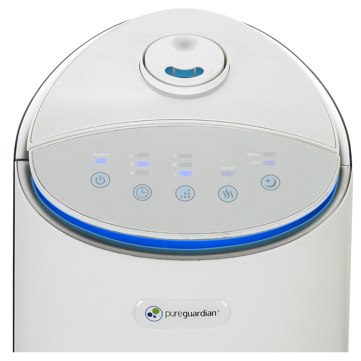 PureGuardian 1.5 Gal. Ultrasonic Warm & Cool Mist Tower Humidifier - Controls