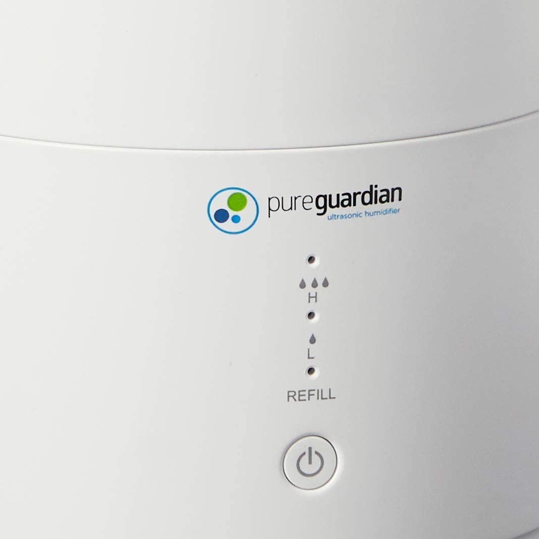 PureGuardian 0.8 Gallon Top Fill Cool Mist Ultrasonic Humidifier w/ Aromatherapy - Controls