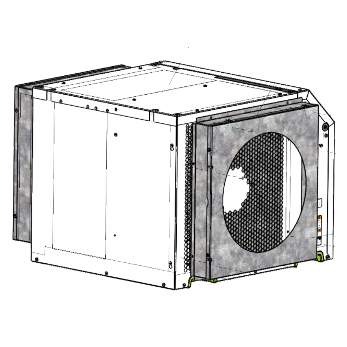 Quest 225 Dehumidifier w/ Duct Kit - Back