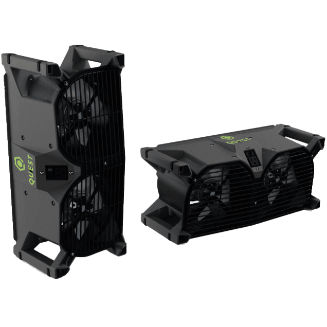 Quest F10 High-Efficiency 1015 CFM Air Mover - Angles