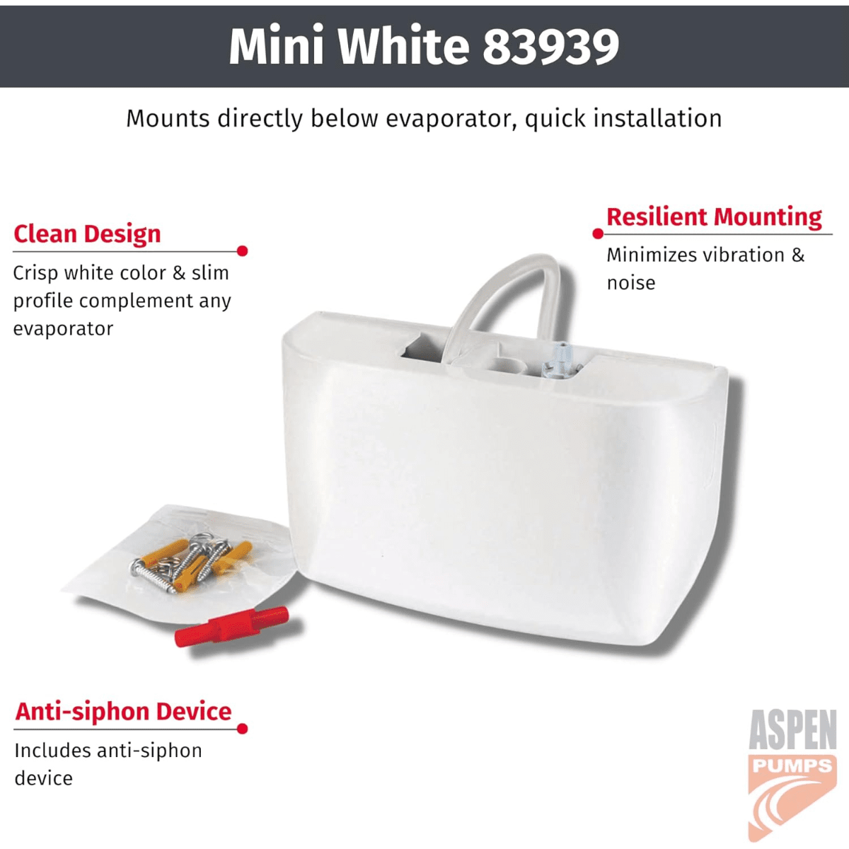 RectorSeal Mini White Mini Split Pump Kit - Infographic 1