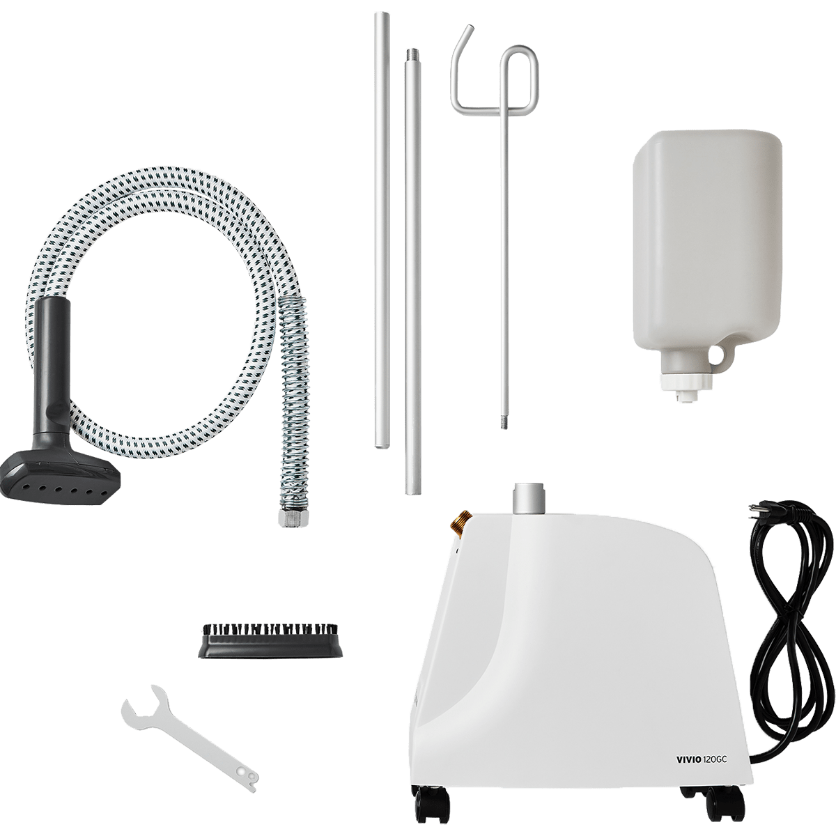 Reliable Vivio Series Garment Steamer - 120GC - All Component Pieces