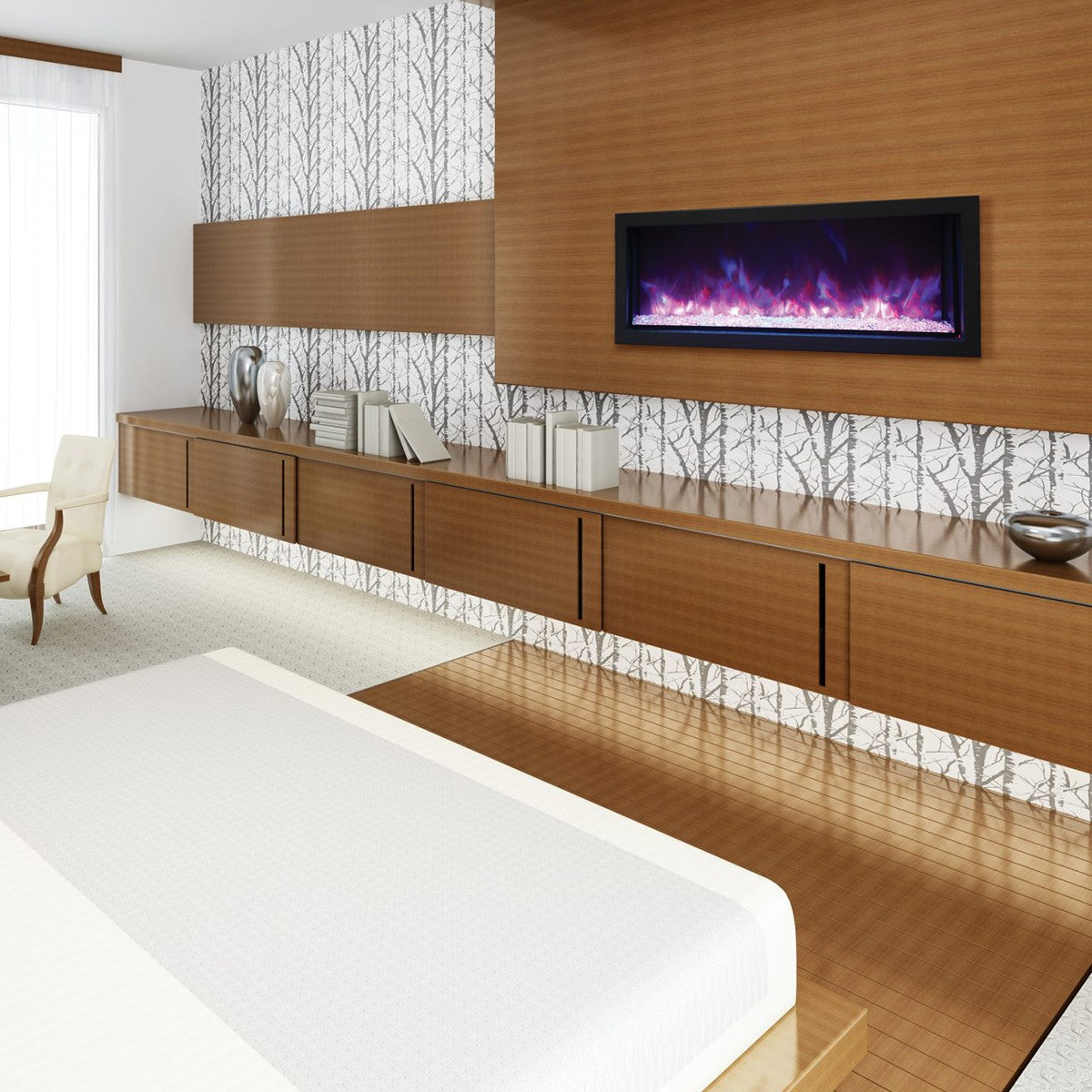 Remii Extra Slim Indoor/Outdoor Built-In Electric Fireplace