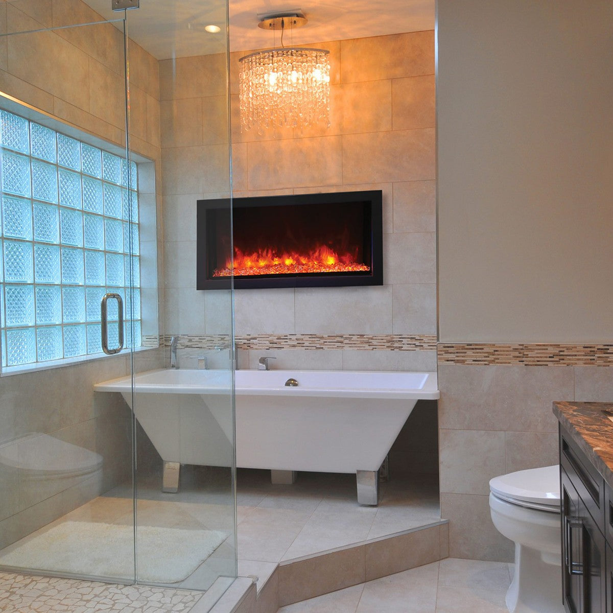 Remii Extra Slim Indoor/Outdoor Built-In Electric Fireplace