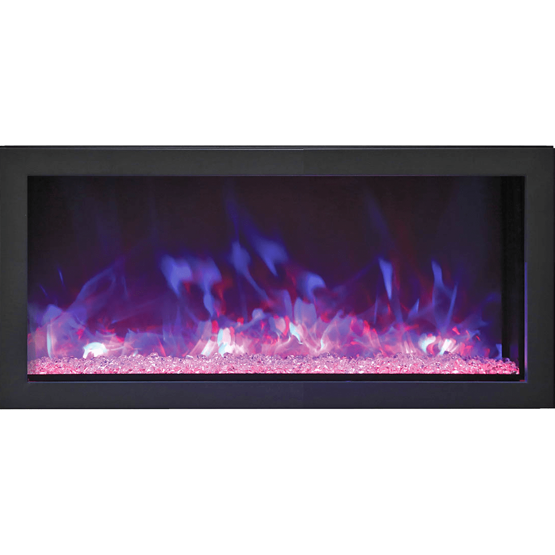 Remii Extra Slim Indoor/Outdoor Built-In Electric Fireplace 35-Inch Purple Flame