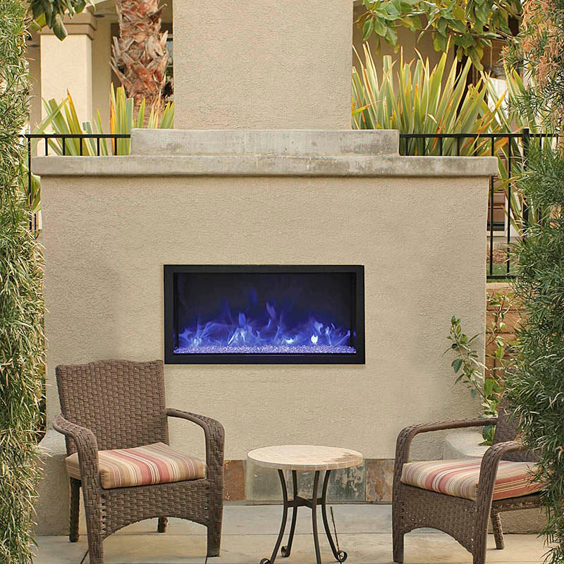 Remii Extra Tall Indoor/Outdoor Built-In Electric Fireplace