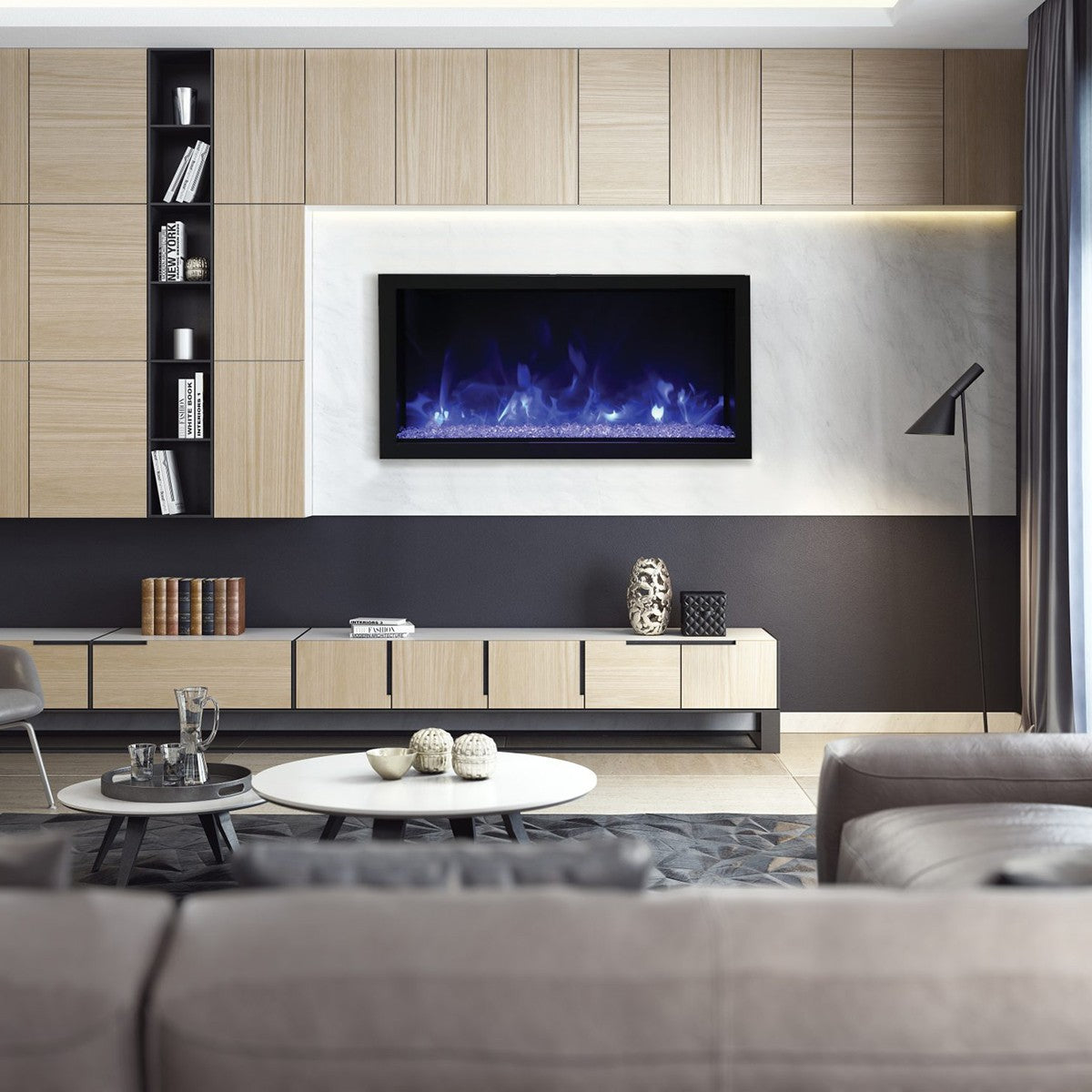 Remii Extra Tall Indoor/Outdoor Built-In Electric Fireplace