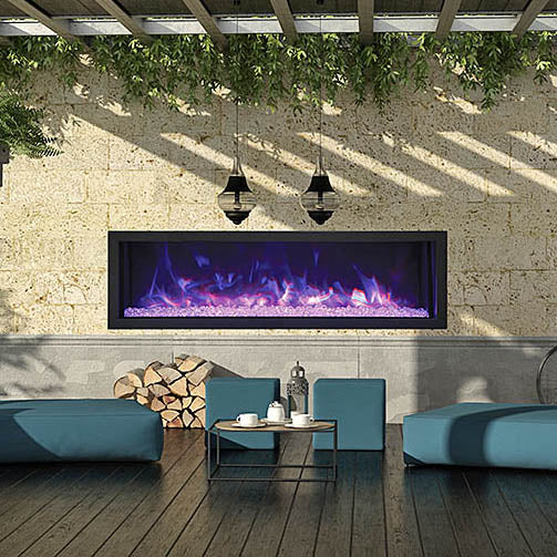 Remii Extra Slim Indoor/Outdoor Built-In Electric Fireplace